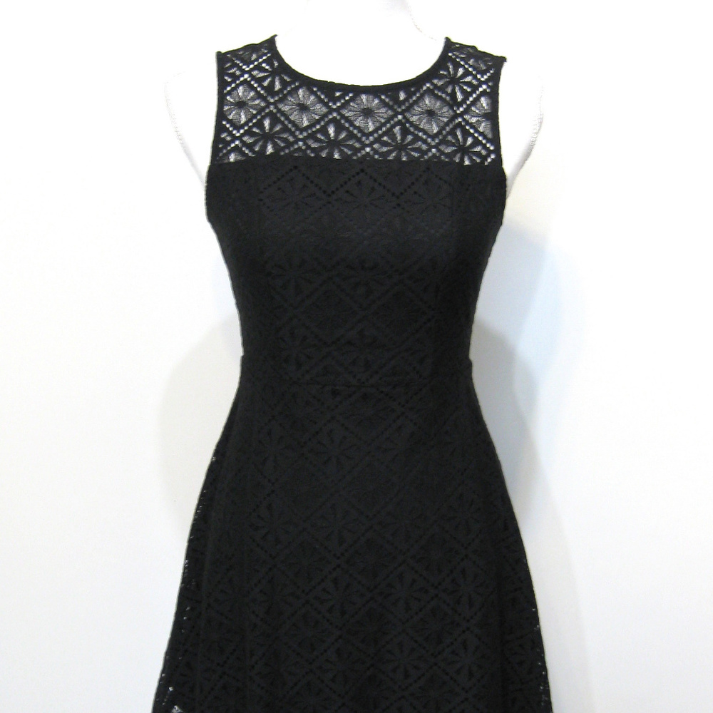 Monteau NWT Sleeveless Black Lace Dress  Size XS